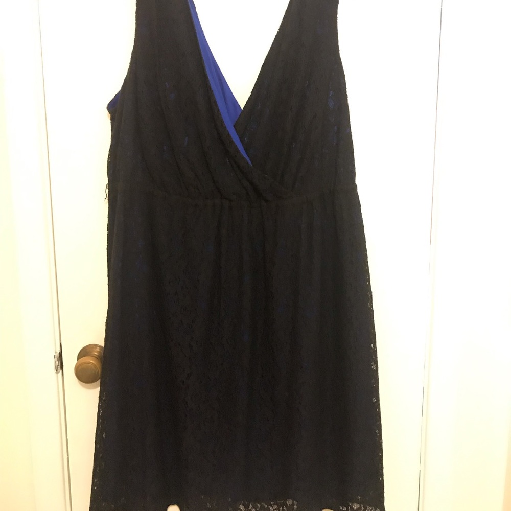 Lane Bryant. Black and Blue dress.